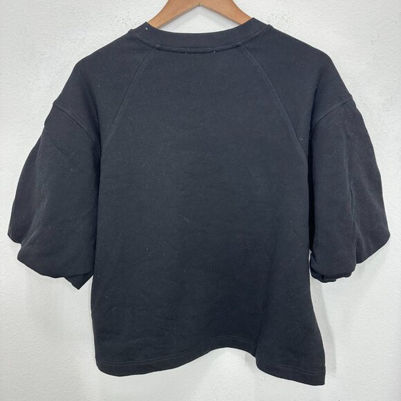 Madewell Puff-Sleeve Sweatshirt Tee Elevated Casual Top Size Medium NWT - Picture 3 of 7
